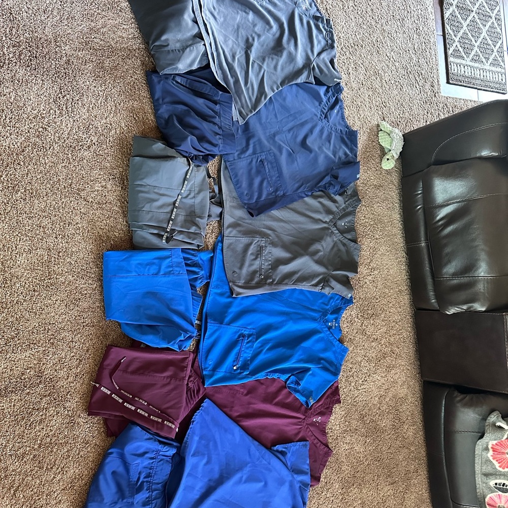 6 sets of size large tall scrubs